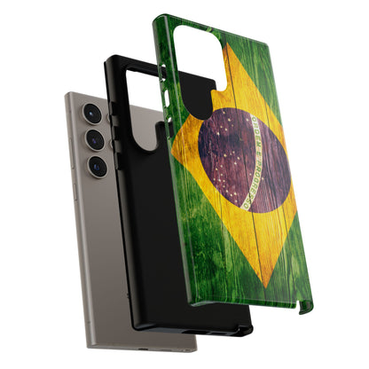 Brazil Phone Case Protective Tough Cover Flag of Brazil Samsung Brazilian Pride Hard Plastic Back Brazil Flag Cover IPhone Souvenir Gift Protective Case