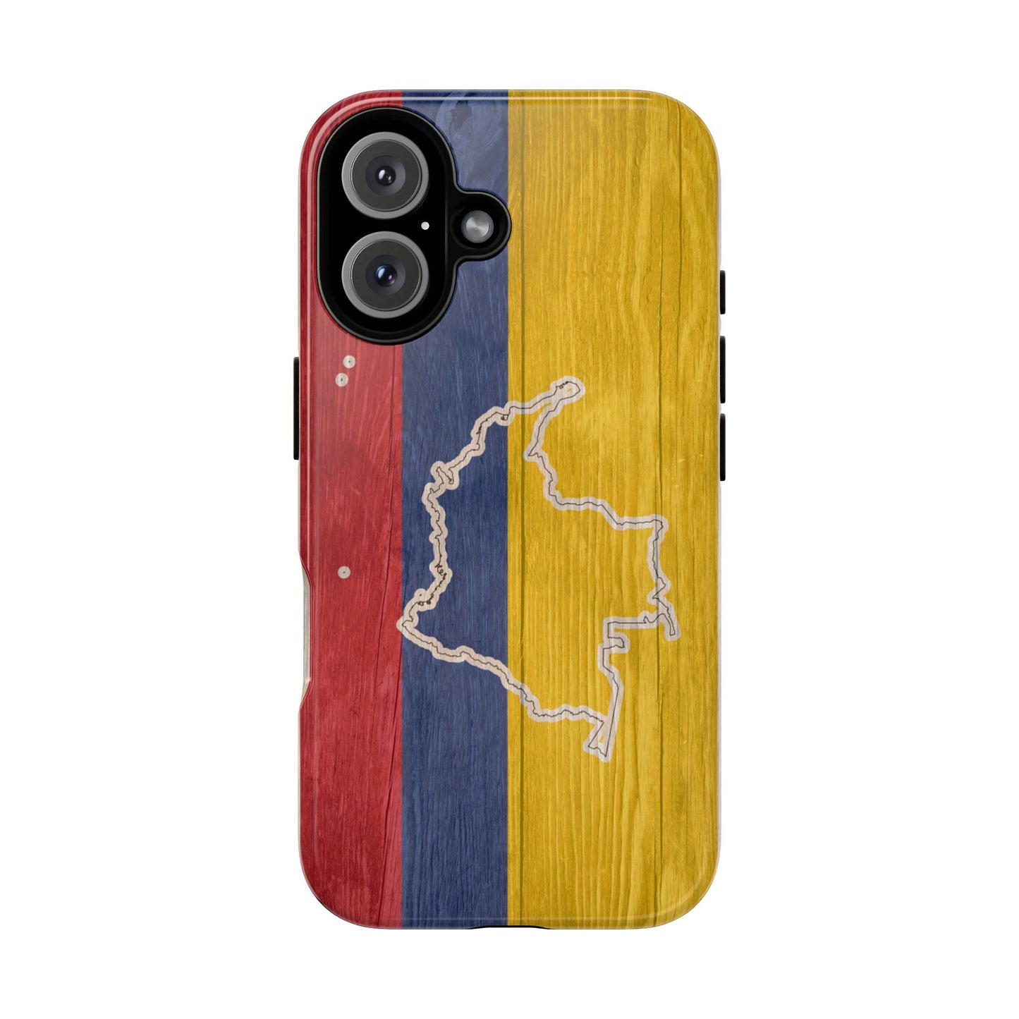 Colombian Flag Map Style iPhone Case Protective Tough Cover Flag of Colombia Samsung Colombian Pride Huawei Hard Plastic Back Colombia Phone