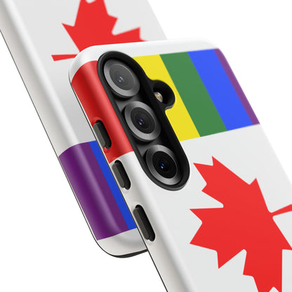 Pride Flag Phone Case -Tough Cases for LGBTQ+ Supporters Canada Theme Rainbow Design Colorful Accessories Birthday Gift