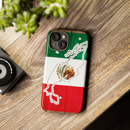 Phone Case, Mexican Flag Tough Case, Patriotic Mexico Phone Cover, Rugged Phone Protector, National Flag Phone Sleeve, Cinco de Mayo Gift