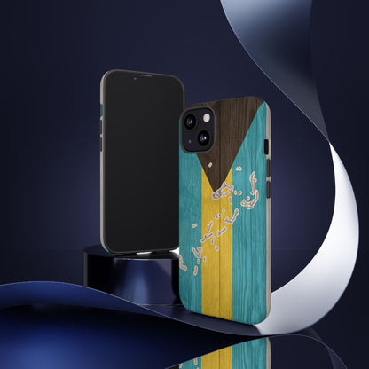 Bahamas Flag Phone Map Case Protective Tough Cover Flag of Bahamas Samsung Bahamian Pride Hard Plastic Back Bahamas Flag Cover