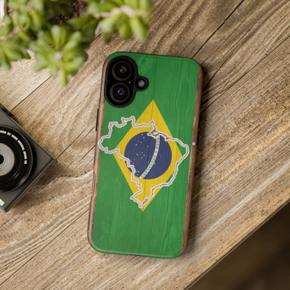 Brazil Flag Phone Map Case Protective Tough Cover Flag of Brazil Samsung Brazilian Pride Hard Plastic Back Brazil Flag Cover