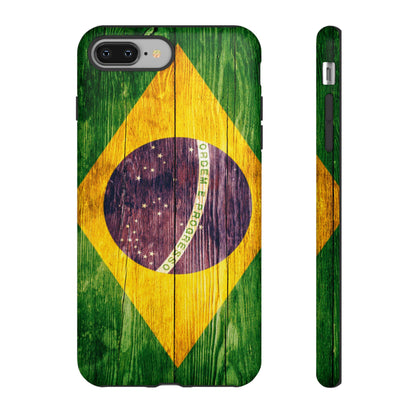 Brazil Phone Case Protective Tough Cover Flag of Brazil Samsung Brazilian Pride Hard Plastic Back Brazil Flag Cover IPhone Souvenir Gift Protective Case