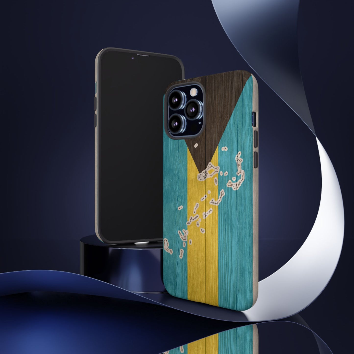 Bahamas Flag Phone Map Case Protective Tough Cover Flag of Bahamas Samsung Bahamian Pride Hard Plastic Back Bahamas Flag Cover