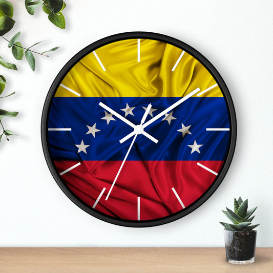 Venezuela Flag Wall Clock Unique Vibrant Wall Art Crafted with Premium Materials Great for Venezuelan Pride Venezuela Souvenir