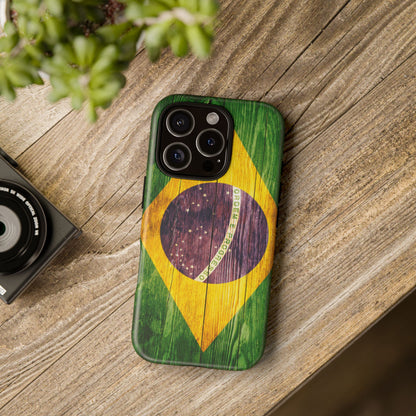 Brazil Phone Case Protective Tough Cover Flag of Brazil Samsung Brazilian Pride Hard Plastic Back Brazil Flag Cover IPhone Souvenir Gift Protective Case
