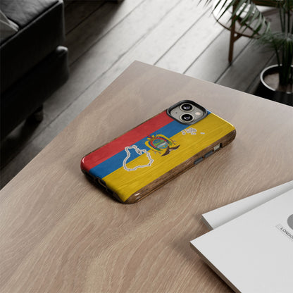 Ecuador Flag Phone Map Case Protective Tough Cover Flag of Ecuador Samsung Ecuadorian Pride Hard Plastic Back Ecuadorian Flag Cover
