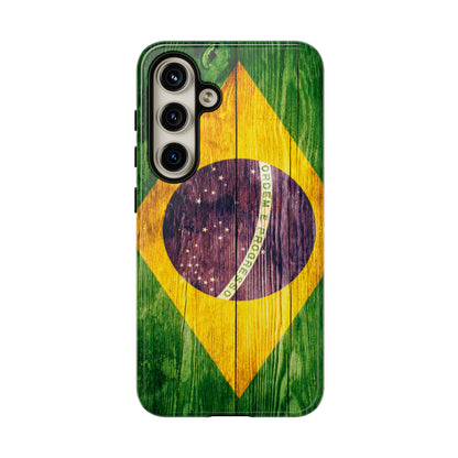 Brazil Phone Case Protective Tough Cover Flag of Brazil Samsung Brazilian Pride Hard Plastic Back Brazil Flag Cover IPhone Souvenir Gift Protective Case
