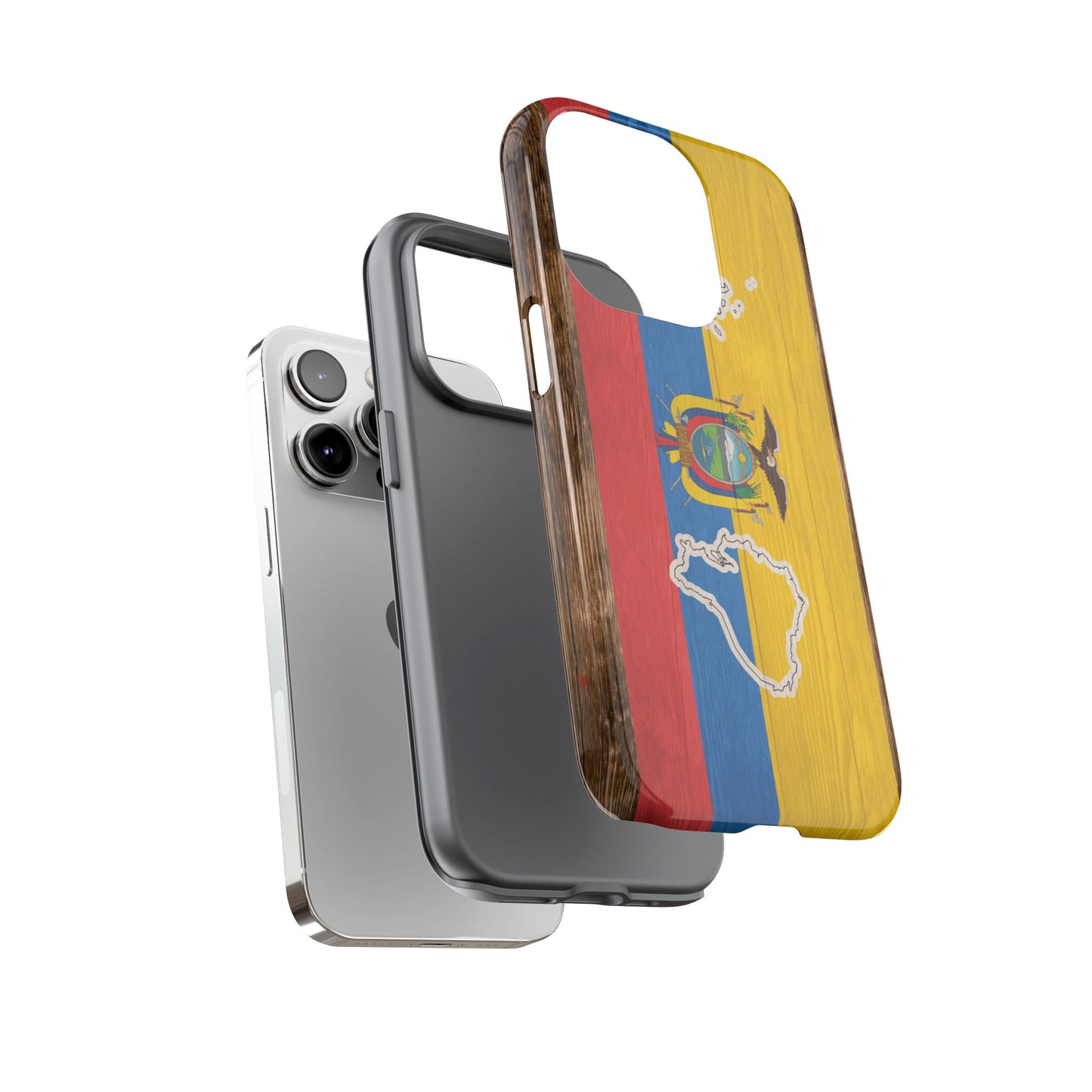 Ecuador Flag Phone Map Case Protective Tough Cover Flag of Ecuador Samsung Ecuadorian Pride Hard Plastic Back Ecuadorian Flag Cover