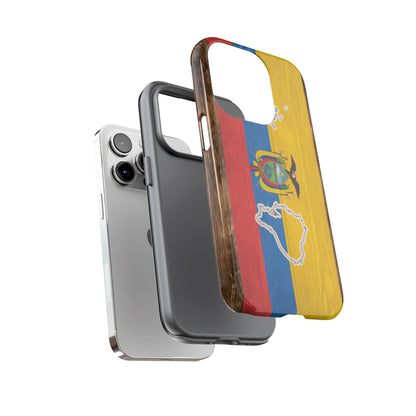 Ecuador Flag Phone Map Case Protective Tough Cover Flag of Ecuador Samsung Ecuadorian Pride Hard Plastic Back Ecuadorian Flag Cover