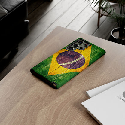 Brazil Phone Case Protective Tough Cover Flag of Brazil Samsung Brazilian Pride Hard Plastic Back Brazil Flag Cover IPhone Souvenir Gift Protective Case