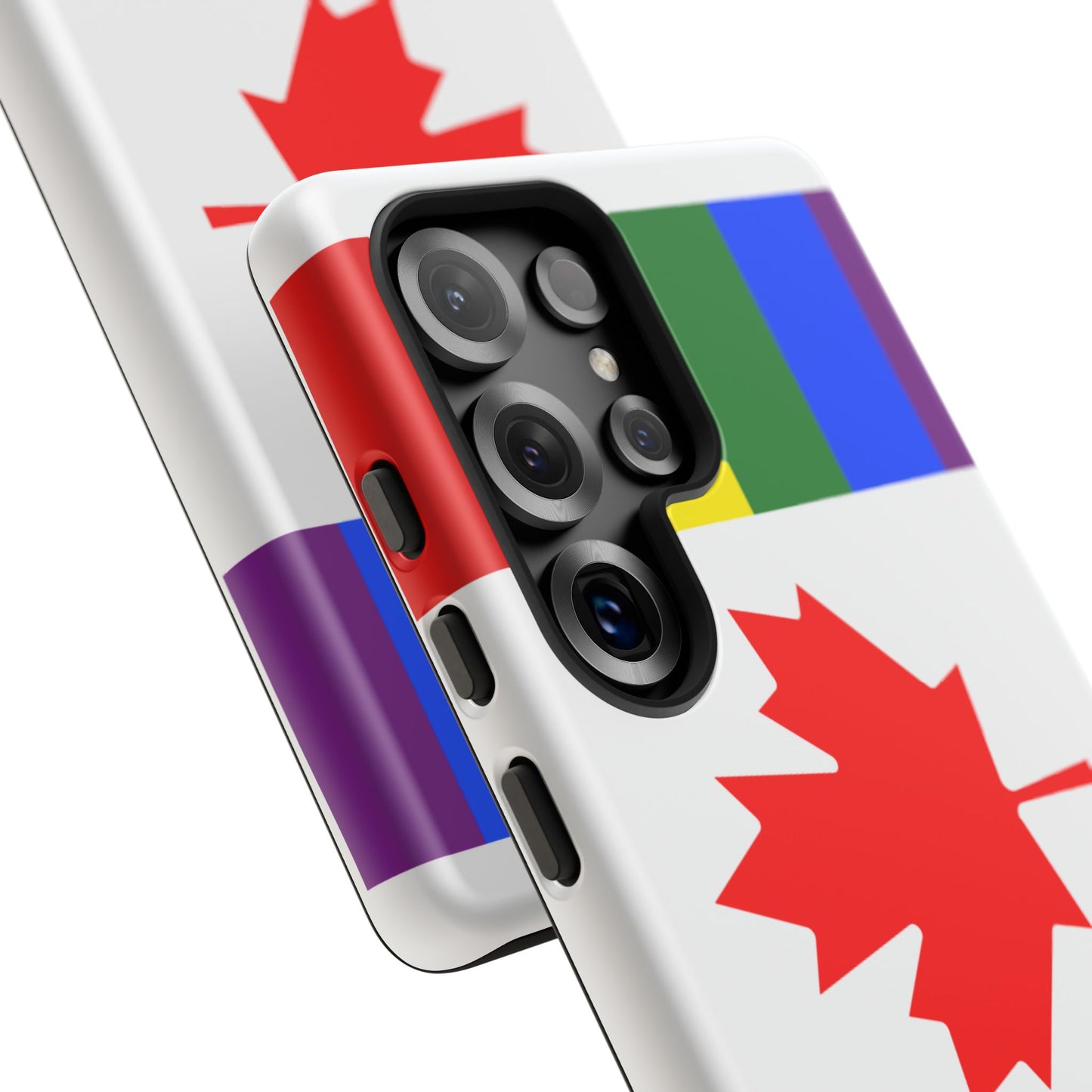 Pride Flag Phone Case -Tough Cases for LGBTQ+ Supporters Canada Theme Rainbow Design Colorful Accessories Birthday Gift