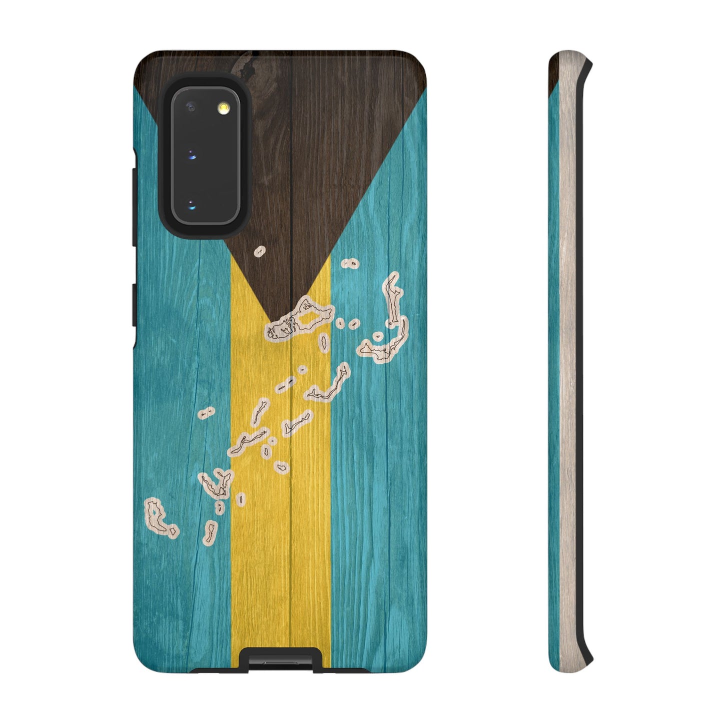 Bahamas Flag Phone Map Case Protective Tough Cover Flag of Bahamas Samsung Bahamian Pride Hard Plastic Back Bahamas Flag Cover