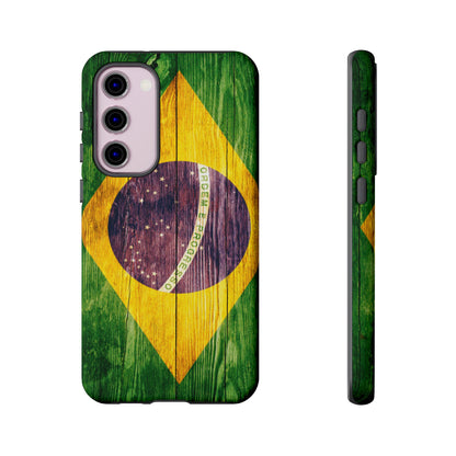 Brazil Phone Case Protective Tough Cover Flag of Brazil Samsung Brazilian Pride Hard Plastic Back Brazil Flag Cover IPhone Souvenir Gift Protective Case