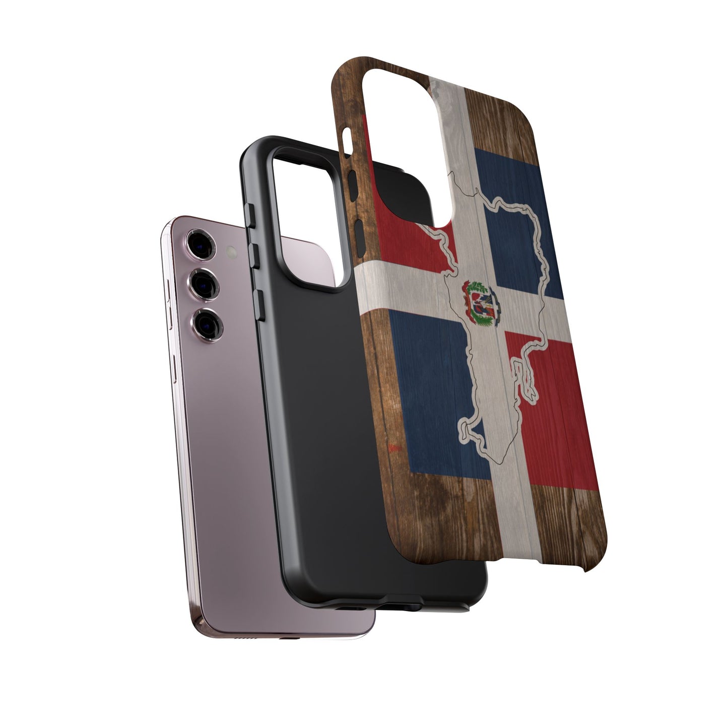 Dominican Republic Flag Phone Map Case Protective Tough Cover Flag of Dominican Pride Hard Plastic Back DR Flag Cover Dominicana