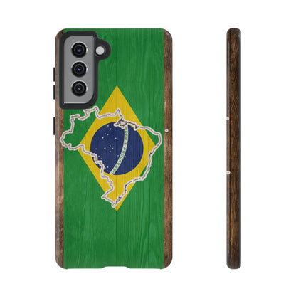Brazil Flag Phone Map Case Protective Tough Cover Flag of Brazil Samsung Brazilian Pride Hard Plastic Back Brazil Flag Cover