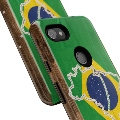 Brazil Flag Phone Map Case Protective Tough Cover Flag of Brazil Samsung Brazilian Pride Hard Plastic Back Brazil Flag Cover