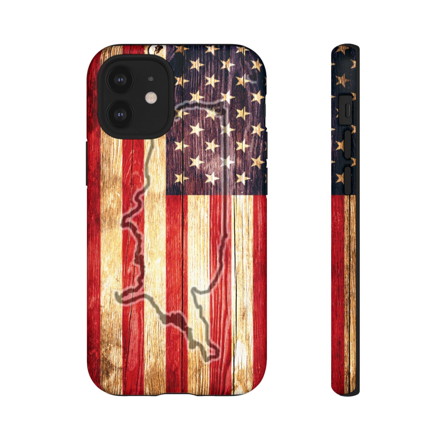 USA flag & map tough phone case for iPhone Samsung Google Patriotic impact-resistant cover with UV protection and shock absorption USA Flag