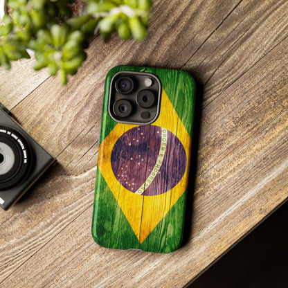 Brazil Phone Case Protective Tough Cover Flag of Brazil Samsung Brazilian Pride Hard Plastic Back Brazil Flag Cover IPhone Souvenir Gift Protective Case