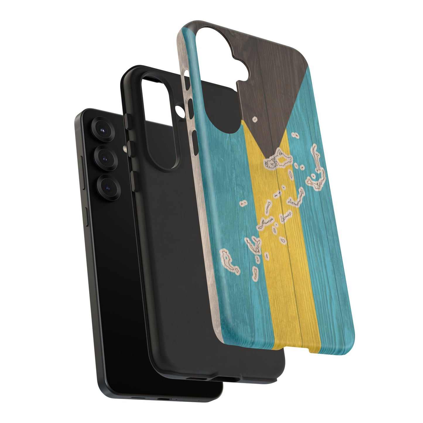 Bahamas Flag Phone Map Case Protective Tough Cover Flag of Bahamas Samsung Bahamian Pride Hard Plastic Back Bahamas Flag Cover