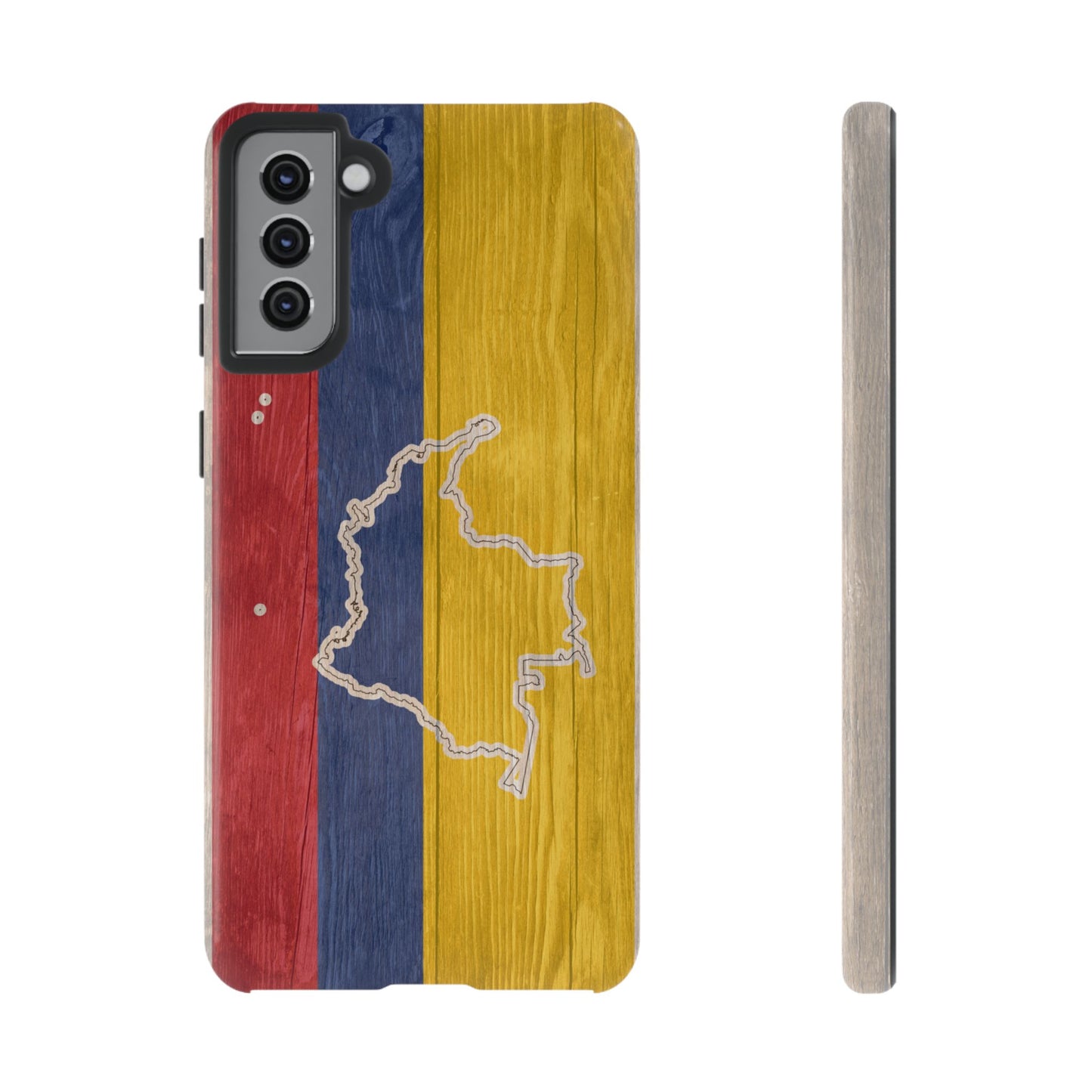 Colombian Flag Map Style iPhone Case Protective Tough Cover Flag of Colombia Samsung Colombian Pride Huawei Hard Plastic Back Colombia Phone