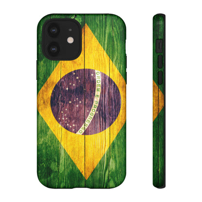 Brazil Phone Case Protective Tough Cover Flag of Brazil Samsung Brazilian Pride Hard Plastic Back Brazil Flag Cover IPhone Souvenir Gift Protective Case