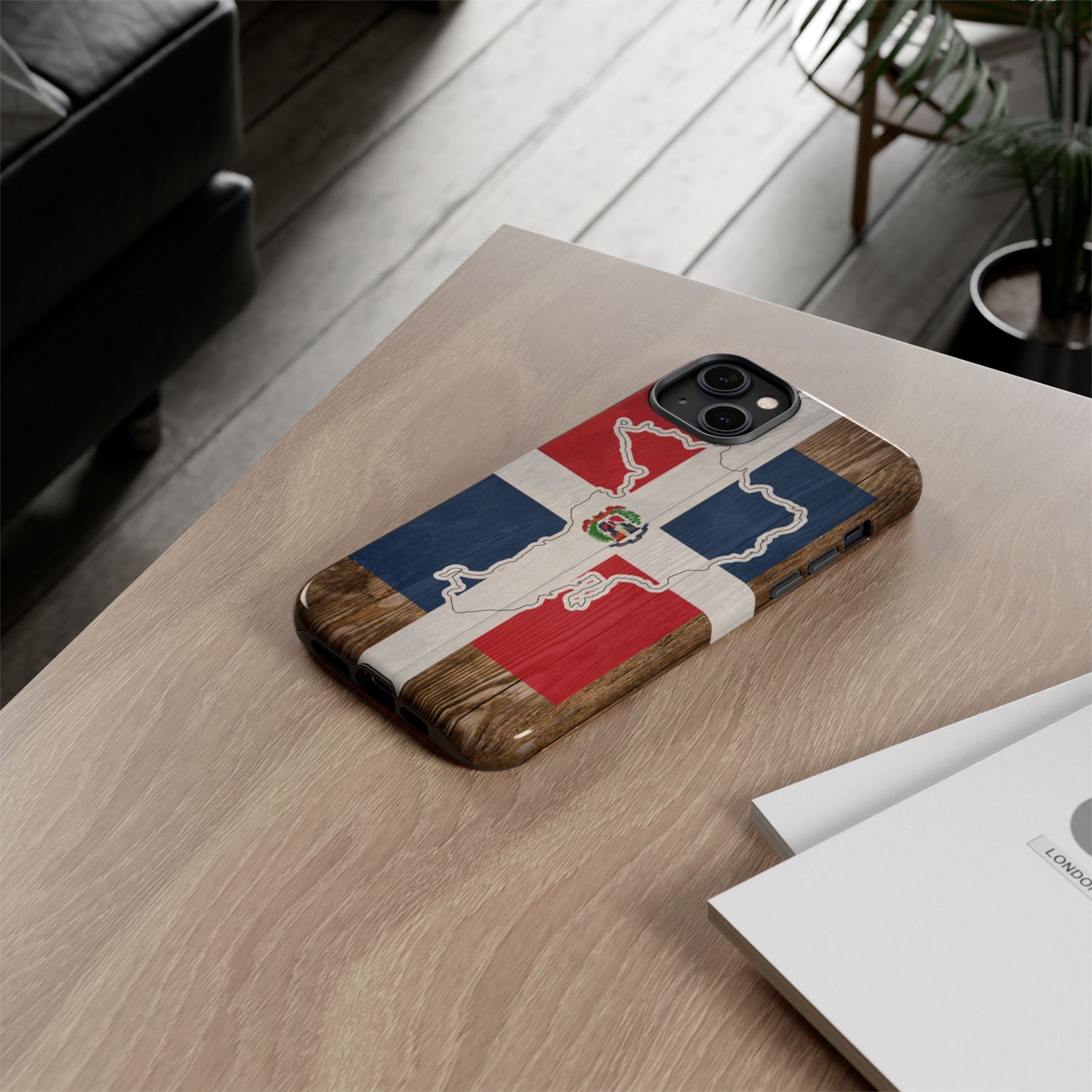 Dominican Republic Flag Phone Map Case Protective Tough Cover Flag of Dominican Pride Hard Plastic Back DR Flag Cover Dominicana