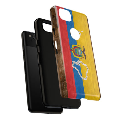 Ecuador Flag Phone Map Case Protective Tough Cover Flag of Ecuador Samsung Ecuadorian Pride Hard Plastic Back Ecuadorian Flag Cover
