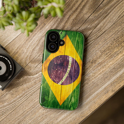 Brazil Phone Case Protective Tough Cover Flag of Brazil Samsung Brazilian Pride Hard Plastic Back Brazil Flag Cover IPhone Souvenir Gift Protective Case