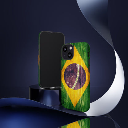 Brazil Phone Case Protective Tough Cover Flag of Brazil Samsung Brazilian Pride Hard Plastic Back Brazil Flag Cover IPhone Souvenir Gift Protective Case