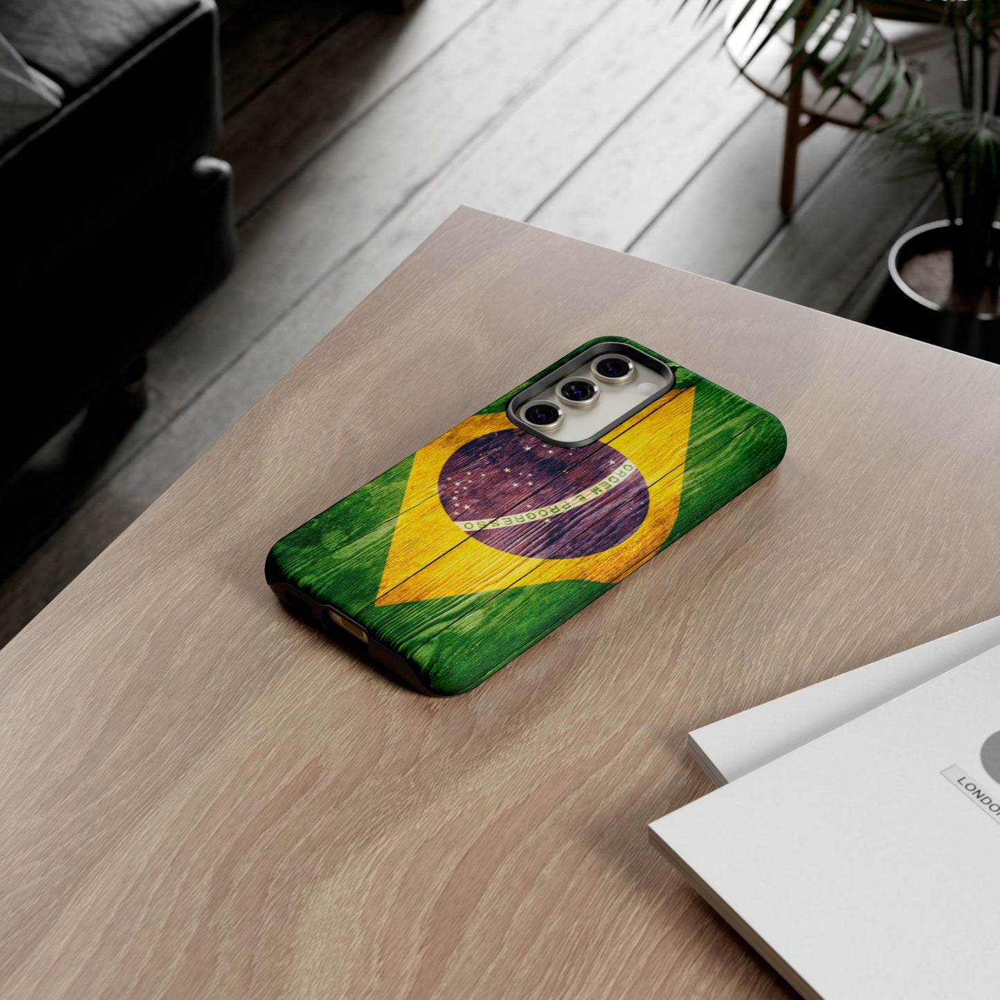 Brazil Phone Case Protective Tough Cover Flag of Brazil Samsung Brazilian Pride Hard Plastic Back Brazil Flag Cover IPhone Souvenir Gift Protective Case