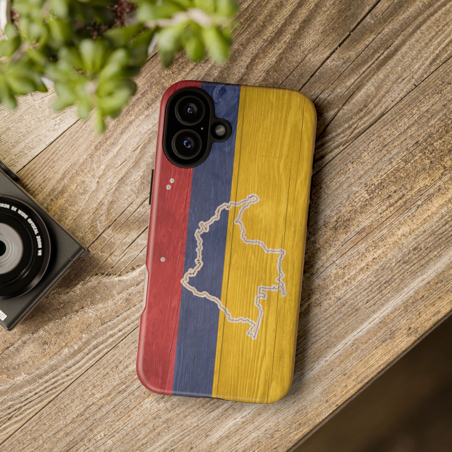 Colombian Flag Map Style iPhone Case Protective Tough Cover Flag of Colombia Samsung Colombian Pride Huawei Hard Plastic Back Colombia Phone