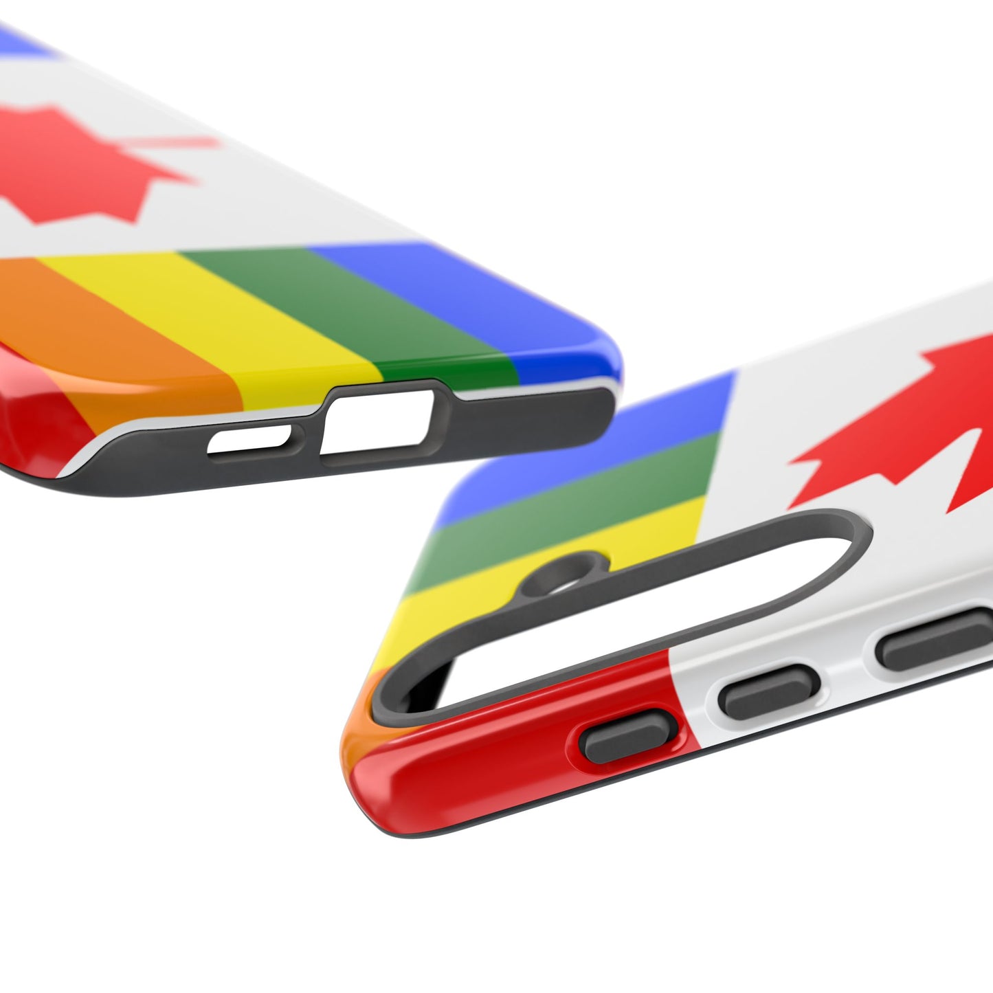 Pride Flag Phone Case -Tough Cases for LGBTQ+ Supporters Canada Theme Rainbow Design Colorful Accessories Birthday Gift