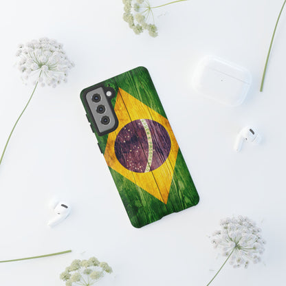 Brazil Phone Case Protective Tough Cover Flag of Brazil Samsung Brazilian Pride Hard Plastic Back Brazil Flag Cover IPhone Souvenir Gift Protective Case
