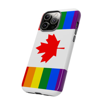 Pride Flag Phone Case -Tough Cases for LGBTQ+ Supporters Canada Theme Rainbow Design Colorful Accessories Birthday Gift