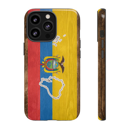 Ecuador Flag Phone Map Case Protective Tough Cover Flag of Ecuador Samsung Ecuadorian Pride Hard Plastic Back Ecuadorian Flag Cover