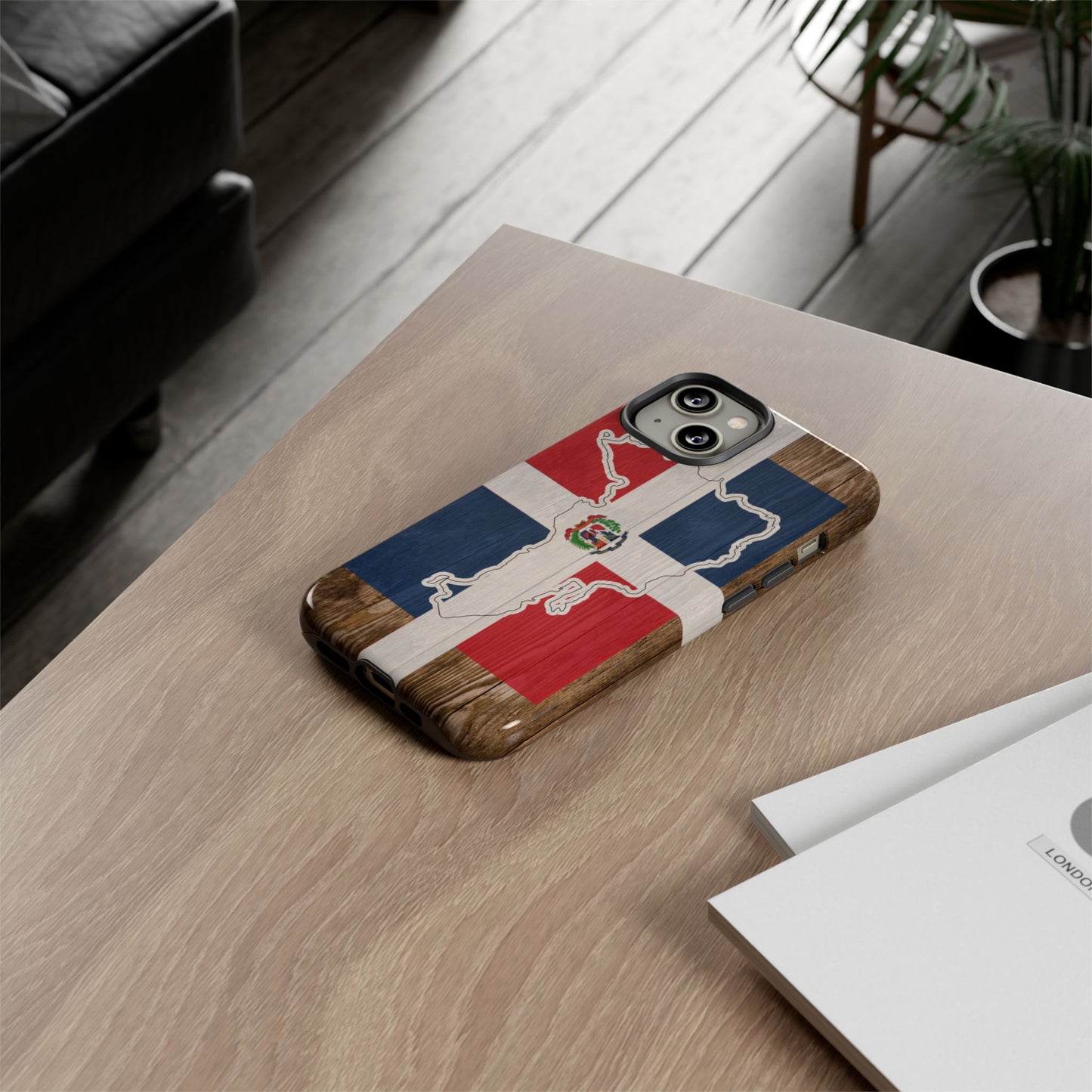 Dominican Republic Flag Phone Map Case Protective Tough Cover Flag of Dominican Pride Hard Plastic Back DR Flag Cover Dominicana