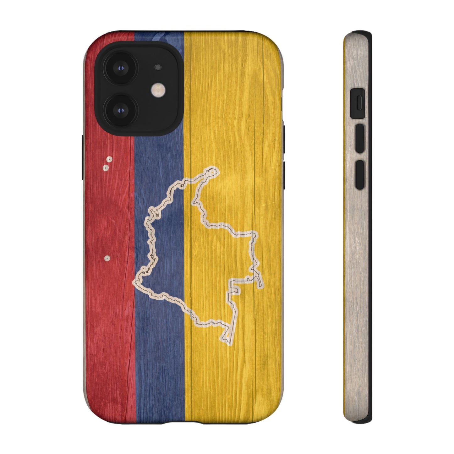 Colombian Flag Map Style iPhone Case Protective Tough Cover Flag of Colombia Samsung Colombian Pride Huawei Hard Plastic Back Colombia Phone