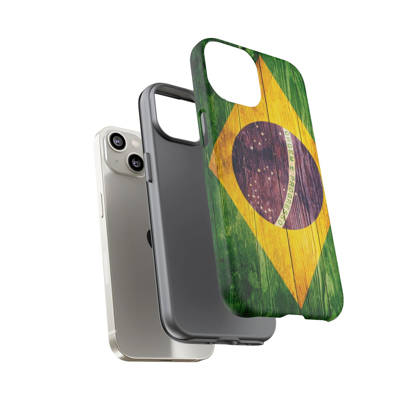 Brazil Phone Case Protective Tough Cover Flag of Brazil Samsung Brazilian Pride Hard Plastic Back Brazil Flag Cover IPhone Souvenir Gift Protective Case