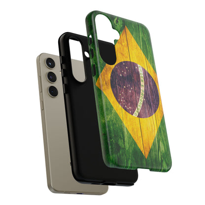 Brazil Phone Case Protective Tough Cover Flag of Brazil Samsung Brazilian Pride Hard Plastic Back Brazil Flag Cover IPhone Souvenir Gift Protective Case