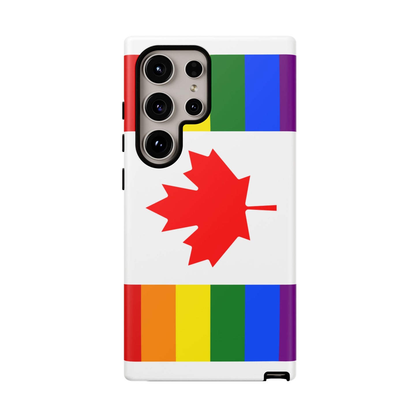 Pride Flag Phone Case -Tough Cases for LGBTQ+ Supporters Canada Theme Rainbow Design Colorful Accessories Birthday Gift