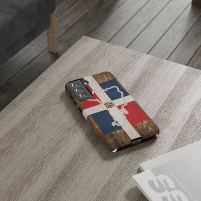 Dominican Republic Flag Phone Map Case Protective Tough Cover Flag of Dominican Pride Hard Plastic Back DR Flag Cover Dominicana