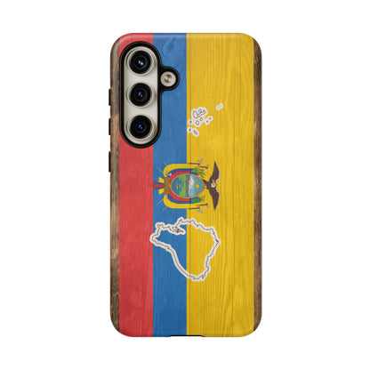Ecuador Flag Phone Map Case Protective Tough Cover Flag of Ecuador Samsung Ecuadorian Pride Hard Plastic Back Ecuadorian Flag Cover