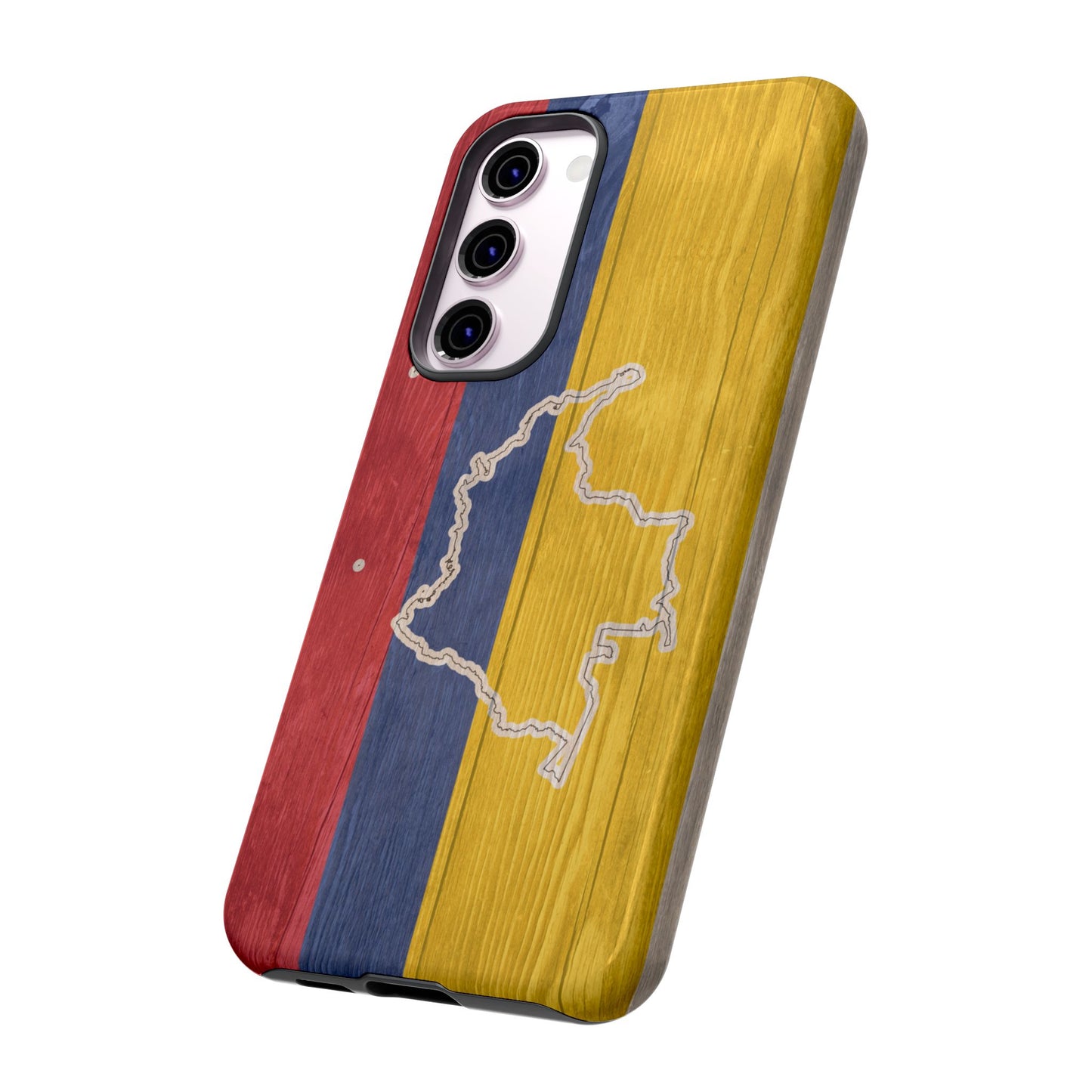 Colombian Flag Map Style iPhone Case Protective Tough Cover Flag of Colombia Samsung Colombian Pride Huawei Hard Plastic Back Colombia Phone