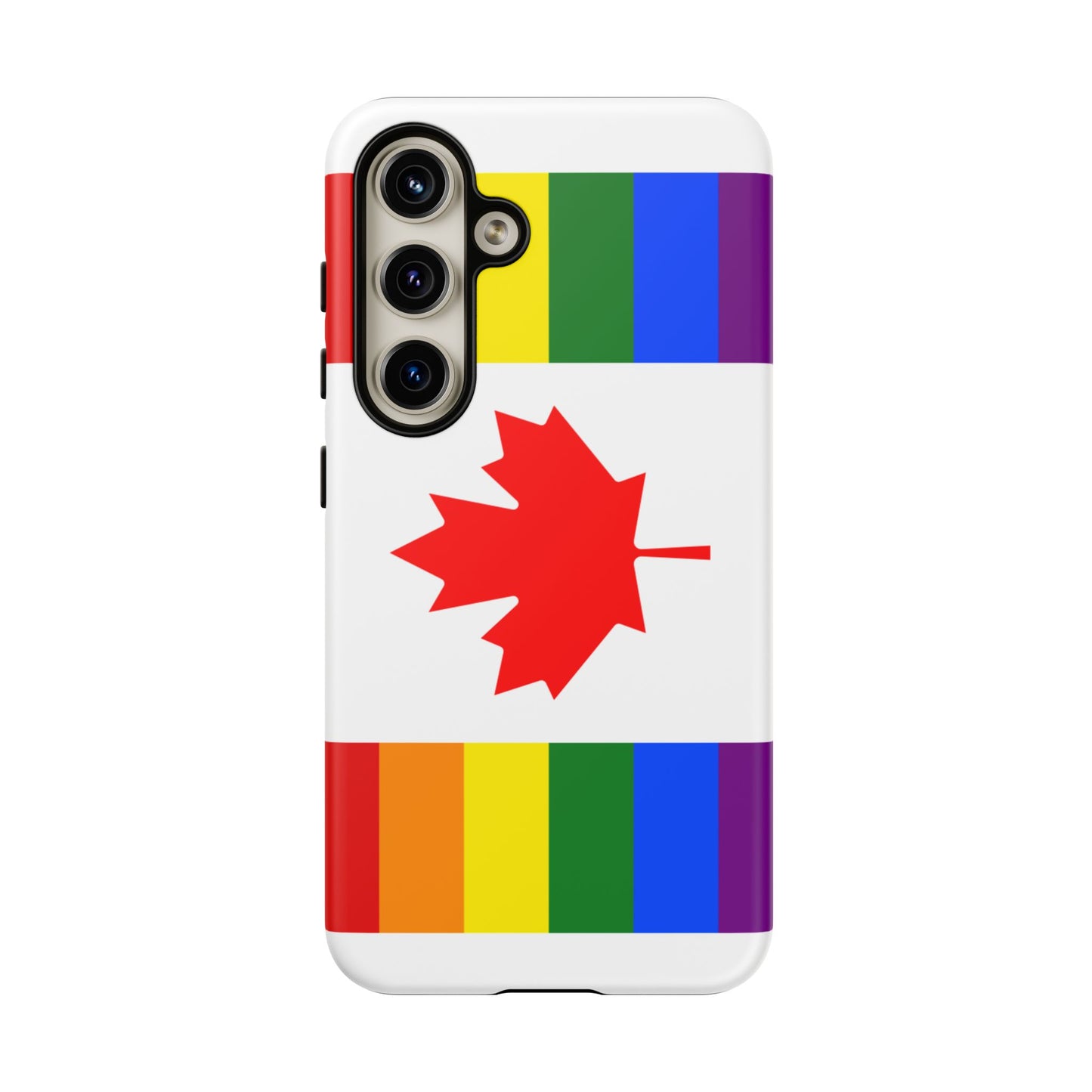 Pride Flag Phone Case -Tough Cases for LGBTQ+ Supporters Canada Theme Rainbow Design Colorful Accessories Birthday Gift