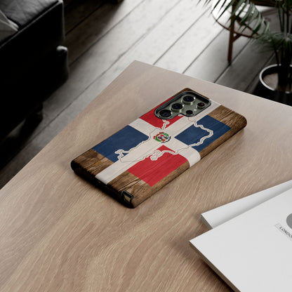 Dominican Republic Flag Phone Map Case Protective Tough Cover Flag of Dominican Pride Hard Plastic Back DR Flag Cover Dominicana