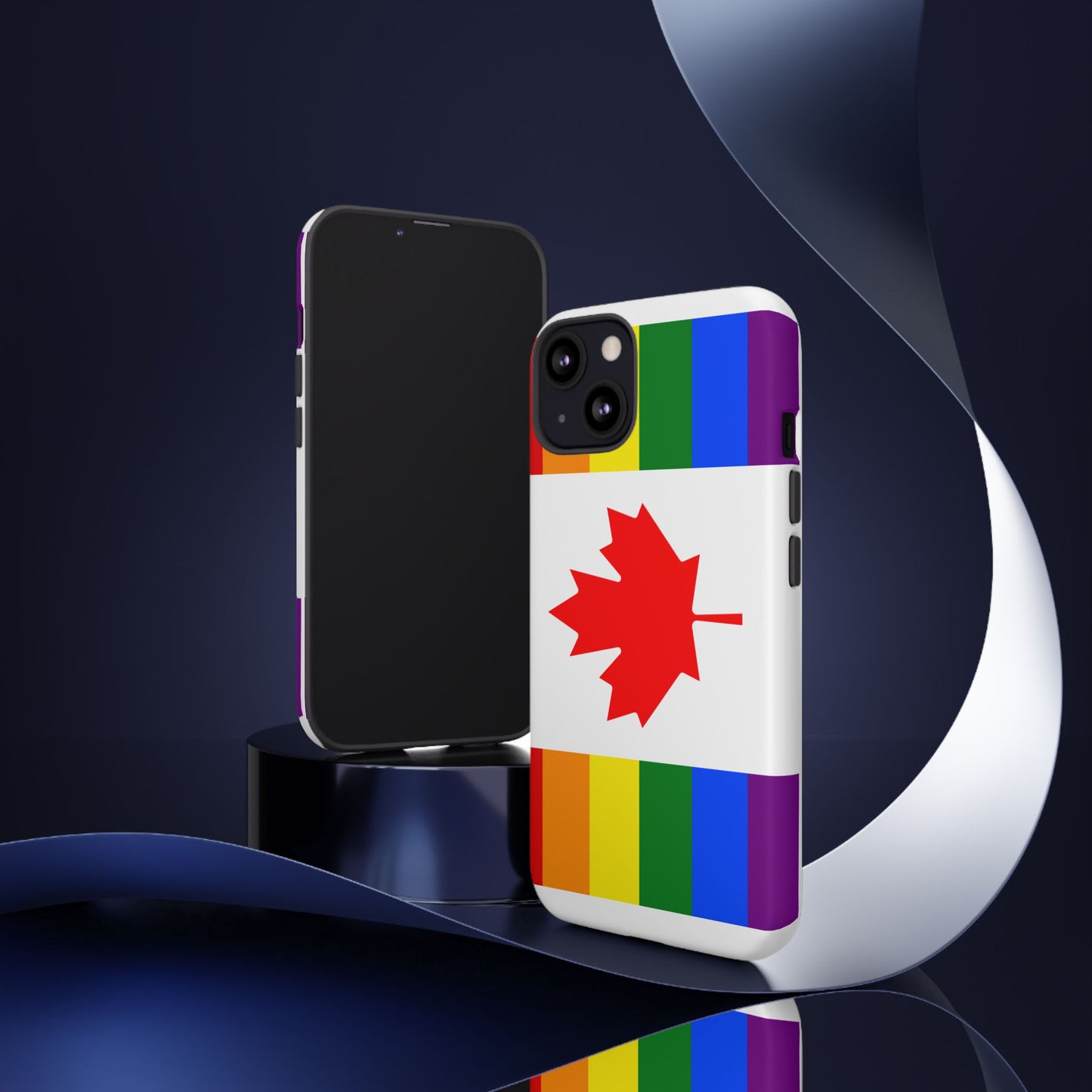 Pride Flag Phone Case -Tough Cases for LGBTQ+ Supporters Canada Theme Rainbow Design Colorful Accessories Birthday Gift