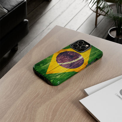 Brazil Phone Case Protective Tough Cover Flag of Brazil Samsung Brazilian Pride Hard Plastic Back Brazil Flag Cover IPhone Souvenir Gift Protective Case