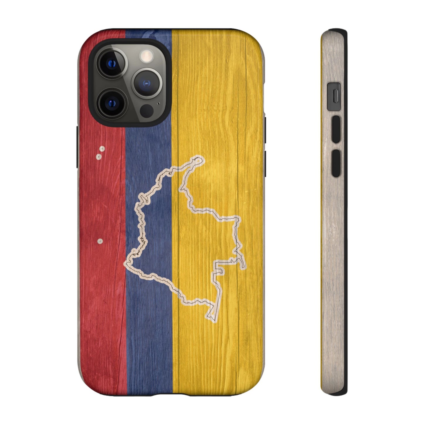 Colombian Flag Map Style iPhone Case Protective Tough Cover Flag of Colombia Samsung Colombian Pride Huawei Hard Plastic Back Colombia Phone