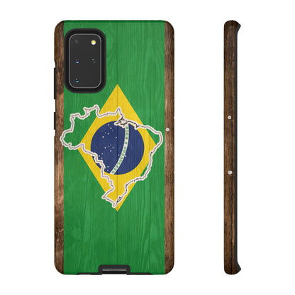 Brazil Flag Phone Map Case Protective Tough Cover Flag of Brazil Samsung Brazilian Pride Hard Plastic Back Brazil Flag Cover